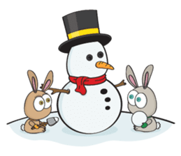 3-O & Rabbit: Rabbit Family sticker #8879725