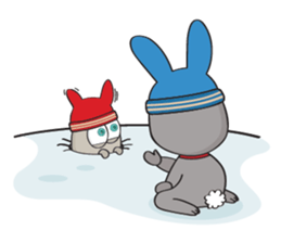 3-O & Rabbit: Rabbit Family sticker #8879726