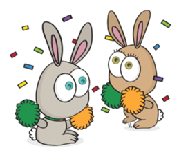 3-O & Rabbit: Rabbit Family sticker #8879732