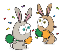 3-O & Rabbit: Rabbit Family sticker #8879732