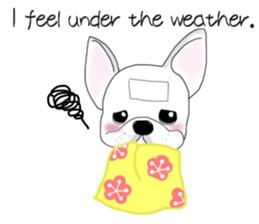 French bulldog Ume 2 English ver. sticker #8880340