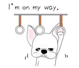 French bulldog Ume 2 English ver. sticker #8880344