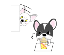 French bulldog Ume 2 English ver. sticker #8880351