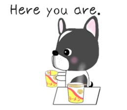 French bulldog Ume 2 English ver. sticker #8880354