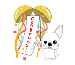 French bulldog Ume 2 English ver. sticker #8880358
