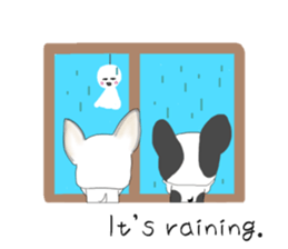 French bulldog Ume 2 English ver. sticker #8880362