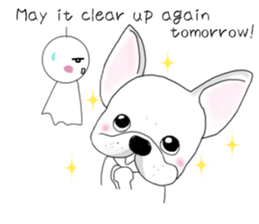 French bulldog Ume 2 English ver. sticker #8880363