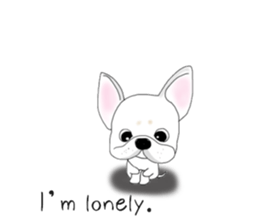 French bulldog Ume 2 English ver. sticker #8880365