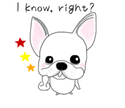 French bulldog Ume 2 English ver. sticker #8880373