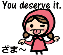 bilingual sharp-tongued girl stickers sticker #8880509