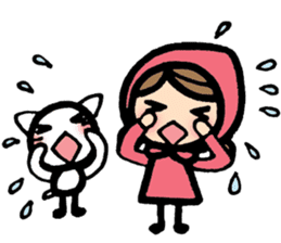 bilingual sharp-tongued girl stickers sticker #8880513