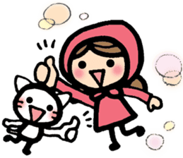 bilingual sharp-tongued girl stickers sticker #8880514