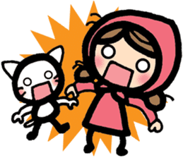 bilingual sharp-tongued girl stickers sticker #8880524