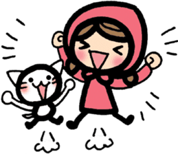 bilingual sharp-tongued girl stickers sticker #8880535