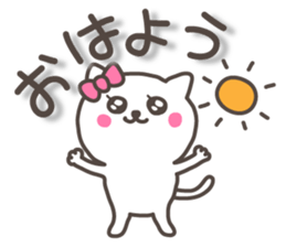 lovely kitten sticker with big letter sticker #8880656