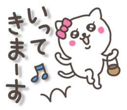 lovely kitten sticker with big letter sticker #8880660