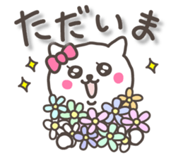 lovely kitten sticker with big letter sticker #8880662