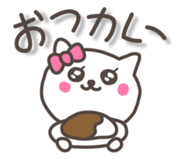 lovely kitten sticker with big letter sticker #8880664