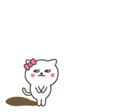 lovely kitten sticker with big letter sticker #8880671