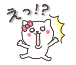 lovely kitten sticker with big letter sticker #8880673