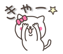 lovely kitten sticker with big letter sticker #8880674