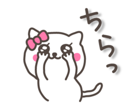 lovely kitten sticker with big letter sticker #8880675