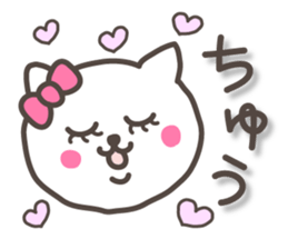 lovely kitten sticker with big letter sticker #8880677