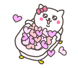 lovely kitten sticker with big letter sticker #8880680