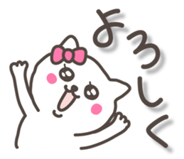lovely kitten sticker with big letter sticker #8880682
