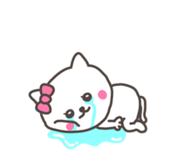 lovely kitten sticker with big letter sticker #8880685