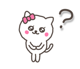 lovely kitten sticker with big letter sticker #8880689