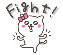 lovely kitten sticker with big letter sticker #8880690