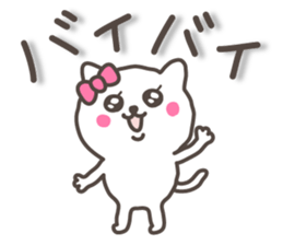 lovely kitten sticker with big letter sticker #8880691