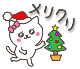 lovely kitten sticker with big letter sticker #8880692