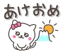 lovely kitten sticker with big letter sticker #8880694