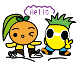 Orange Girl with Pineapple Boy sticker #8880732