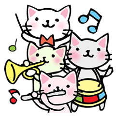 cat and musical instrument