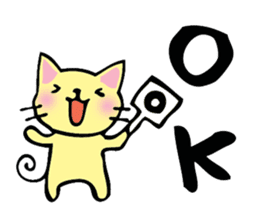 cat and musical instrument sticker #8884423