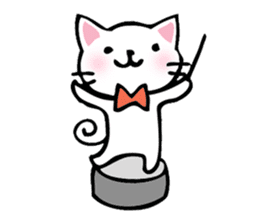 cat and musical instrument sticker #8884443