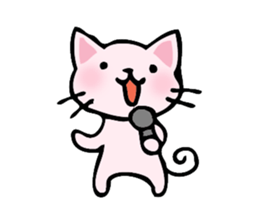 cat and musical instrument sticker #8884448