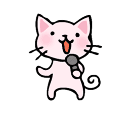 cat and musical instrument sticker #8884448