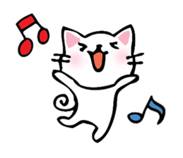 cat and musical instrument sticker #8884453
