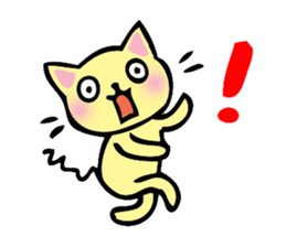 cat and musical instrument sticker #8884455