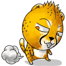 Funny little cheetah 2 sticker #8885538
