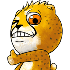 Funny little cheetah 2 sticker #8885540