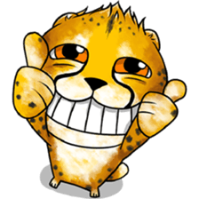Funny little cheetah 2 sticker #8885541