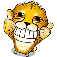 Funny little cheetah 2 sticker #8885541
