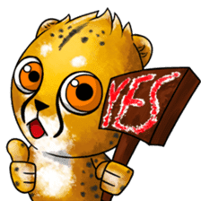 Funny little cheetah 2 sticker #8885542