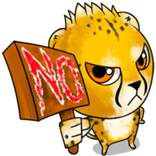 Funny little cheetah 2 sticker #8885543