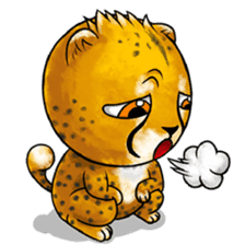 Funny little cheetah 2 sticker #8885545
